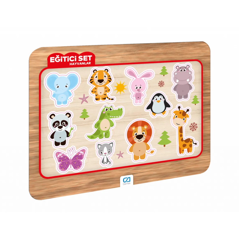 Ahşap Frame Puzzle Eğitici Set Hayvanlar