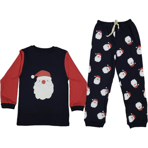 Erkek Çocuk Noel Baba Yılbaşı Pijama Takımı Yeni Yıl